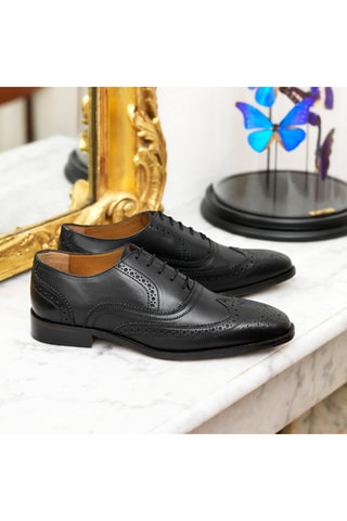 Richelieus en cuir Edward - Noir - McFinlay