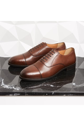 Richelieus en cuir Lewis Marron - Arthur & Brooke