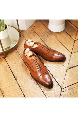 Richelieus en cuir Hugo Camel - LaZZareli