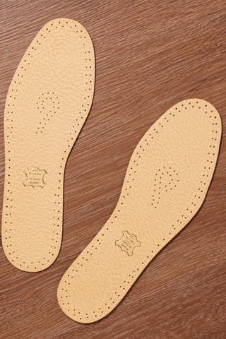 2 paires de semelles en cuir - Beige - Garçon cireur