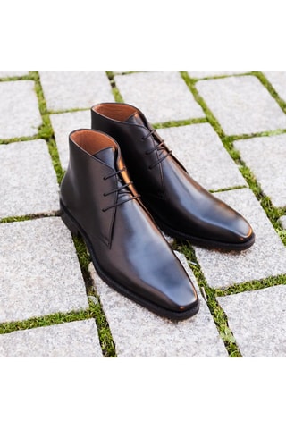 Boots en cuir Dickens Noir - Guillemets