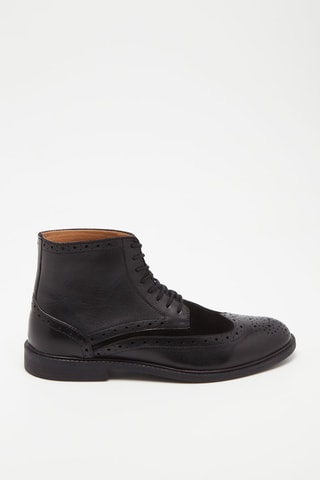 Boots en cuir et nubuck Vasco - Noir - Marco Bonelli