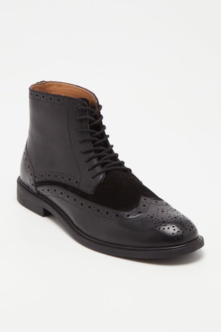 Boots en cuir et nubuck Vasco - Noir - Marco Bonelli