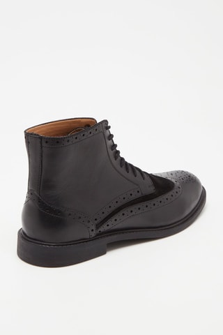 Boots en cuir et nubuck Vasco - Noir - Marco Bonelli