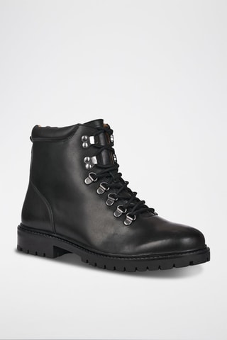 Boots en cuir Olivier - Noir - Teddy Clark