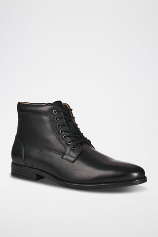 Boots en cuir David - Noir - Teddy Clark