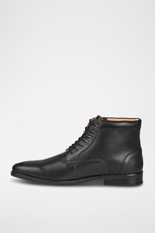 Boots en cuir David - Noir - Teddy Clark
