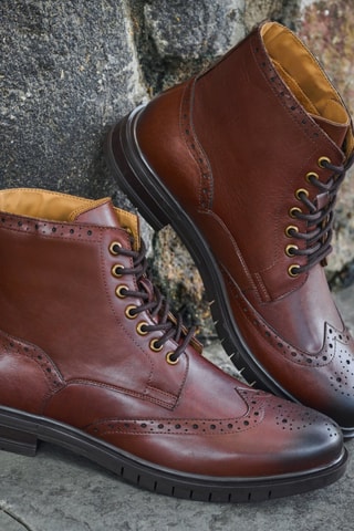 Boots en cuir Rhys - Marron - Teddy Clark