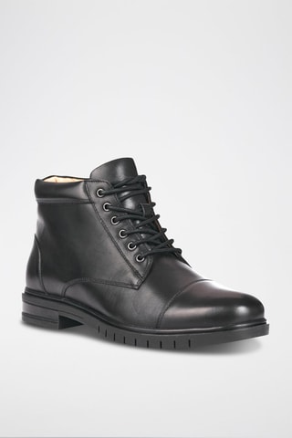 Boots en cuir Jacob - Noir - Teddy Clark