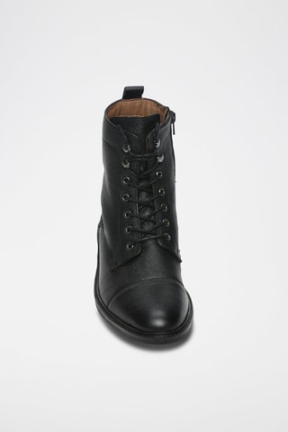 Boots en cuir James Noir - Leonarr x Swan