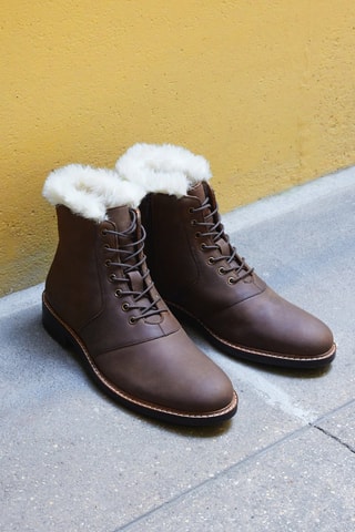 Boots fourrées Joey en cuir Marron - McFinlay