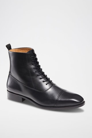 Boots en cuir Duras Noir - Guillemets