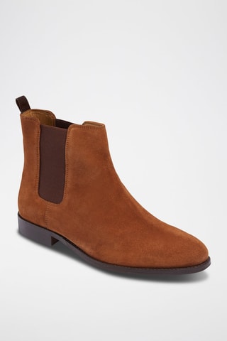 Bottines Chelsea en nubuck Louis - Camel - La Maison du Chausseur