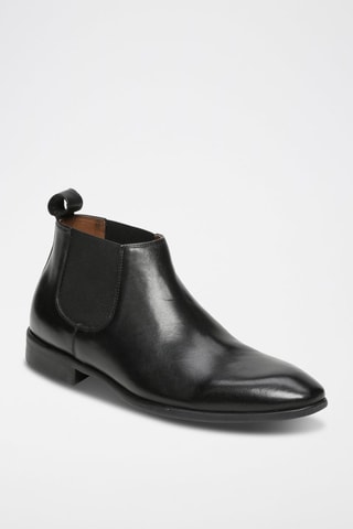 Bottines Chelsea en cuir Livio - Noir - Lazzareli