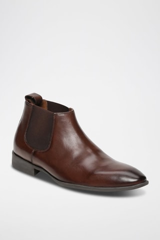 Bottines Chelsea en cuir Livio - Marron - Lazzareli
