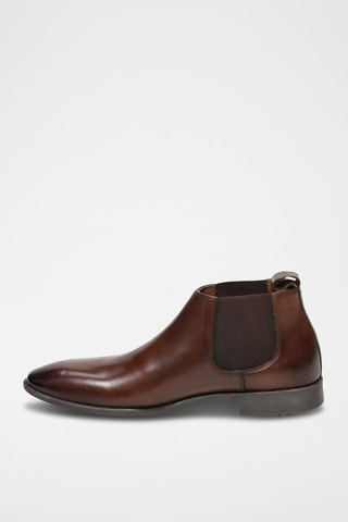 Bottines Chelsea en cuir Livio - Marron - Lazzareli