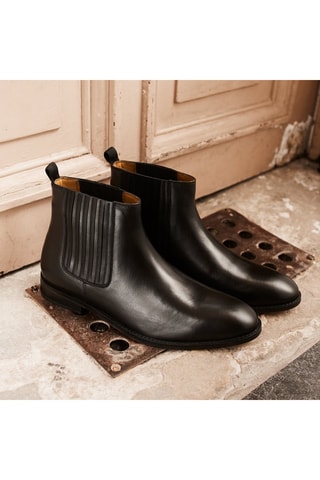 Bottines Chelsea en cuir Jack Noir - McFinlay