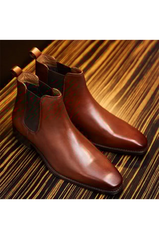 Bottines Chelsea en cuir Balzac Cognac - Guillemets