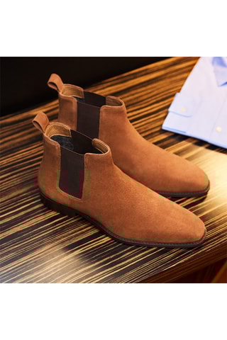 Bottines Chelsea en nubuck Balzac Camel - Guillemets