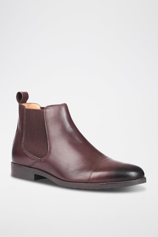 Bottines Chelsea en cuir Sébastien - Marron foncé - Eric Bonchamps