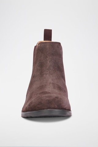 Bottines Chelsea en nubuck Thierry - Marron - Eric Bonchamps