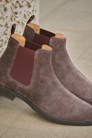 Bottines Chelsea en nubuck Thierry - Marron - Eric Bonchamps