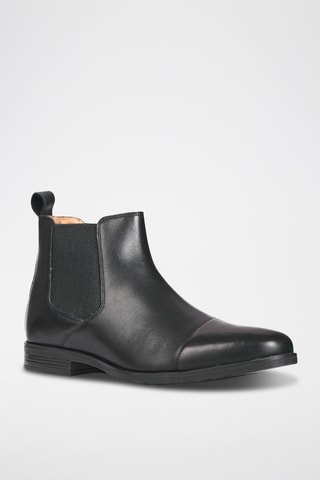 Bottines Chelsea en cuir Sébastien - Noir - Eric Bonchamps