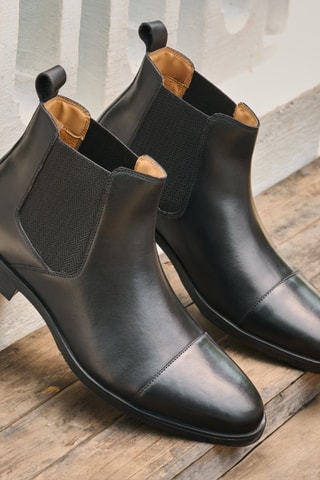 Bottines Chelsea en cuir Sébastien - Noir - Eric Bonchamps