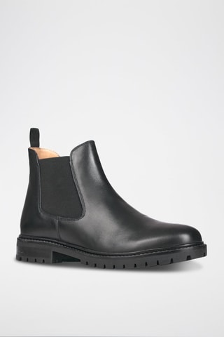 Bottines Chelsea en cuir Liam - Noir - Teddy Clark