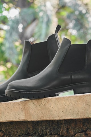 Bottines Chelsea en cuir Liam - Noir - Teddy Clark