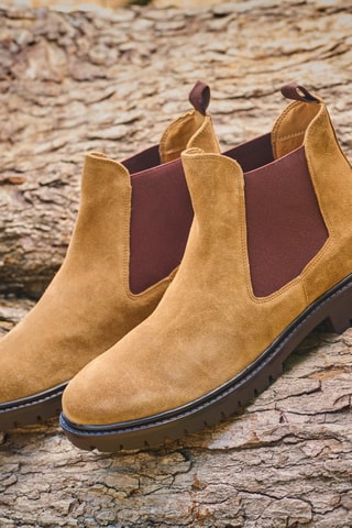Bottines Chelsea en nubuck Liam - Camel - Teddy Clark