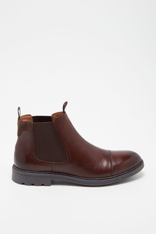 Bottines Chelsea en cuir Leonardo - Marron - Marco Bonelli