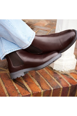 Bottines Chelsea en cuir Leonardo - Marron - Marco Bonelli