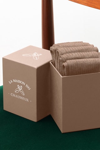 5 paires de chaussettes Semainier - Taupe - La Maison du Chausseur