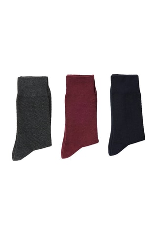 3 paires de chaussettes La Chaussette Gaufrée - Multicolore - La Maison du Chausseur