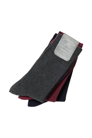 3 paires de chaussettes La Chaussette Gaufrée - Multicolore - La Maison du Chausseur