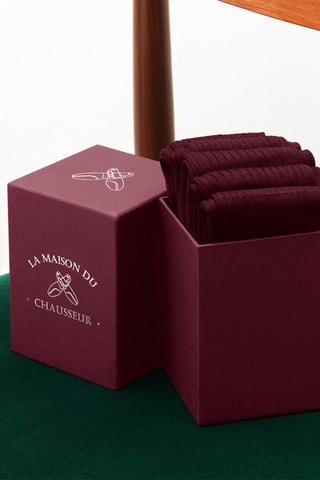 5 paires de chaussettes Semainier - Bordeaux - La Maison du Chausseur