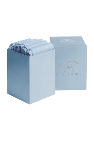 5 paires de chaussettes Semainier - Bleu ciel - La Maison du Chausseur