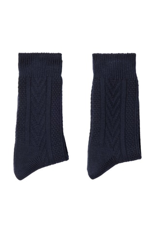 2 paires de chaussettes La Chaussette d’Hiver - Bleu marine - La Maison du Chausseur