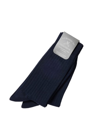 2 paires de chaussettes La Chaussette à Côtes - Bleu marine - La Maison du Chausseur