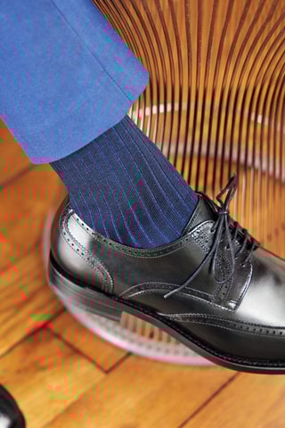 2 paires de chaussettes La Chaussette à Côtes - Bleu marine - La Maison du Chausseur