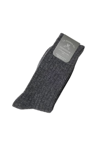 Chaussettes en laine La Chaussette à Côtes - Gris - La Maison du Chausseur