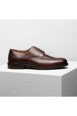 Derbys en cuir Gustave - Marron foncé - Guillemets