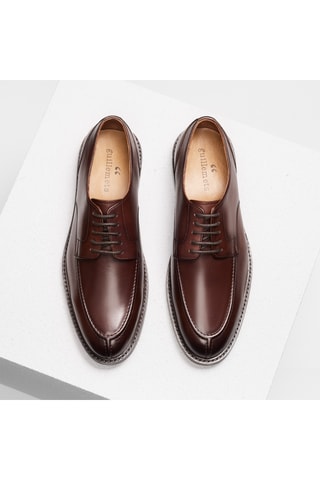 Derbys en cuir Gustave - Marron foncé - Guillemets