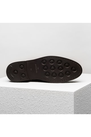 Derbys en cuir Gustave - Marron foncé - Guillemets