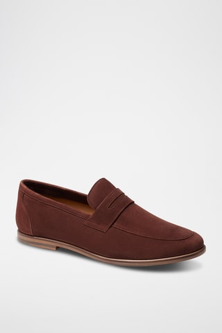 Mocassins en nubuck Lucas - Marron - Guillemets