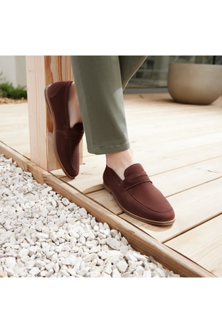 Mocassins en nubuck Lucas - Marron - Guillemets