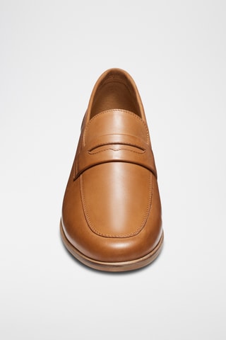 Mocassins en cuir Lucas - Camel - Guillemets