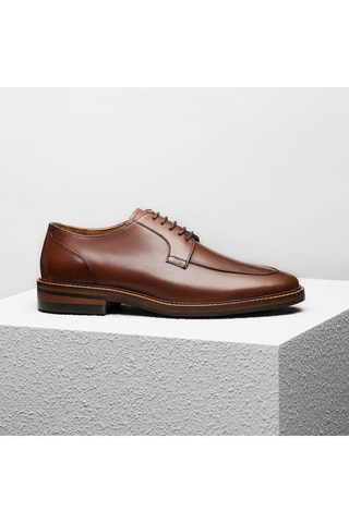 Derbys en cuir Tristan - Camel - Guillemets