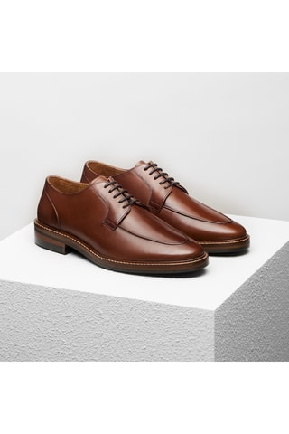 Derbys en cuir Tristan - Camel - Guillemets
